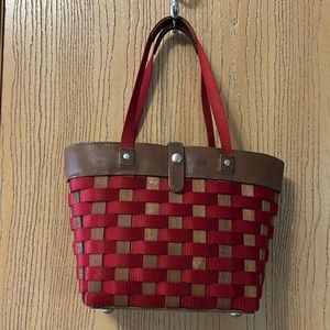 Longaberger To Go Tote-Red Nylon